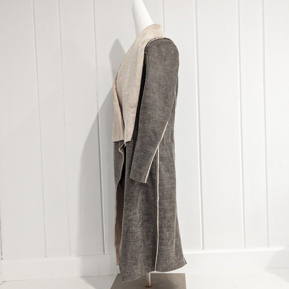 Amadi Womens Coat, Grey and Tan Size S - Picture 2 of 4